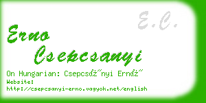 erno csepcsanyi business card